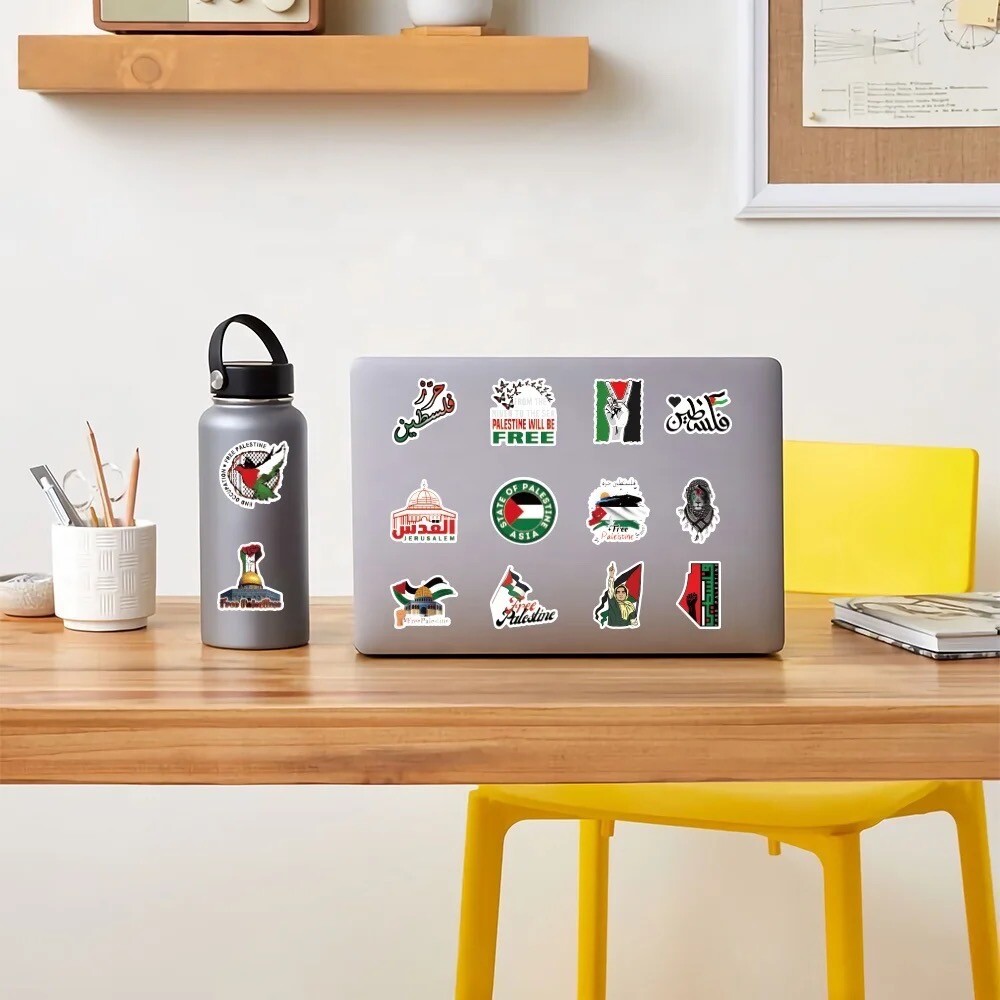 53 PCS Free Palestine Stickers Stand with Gaza Decals Laptop Hydro Free Shipping