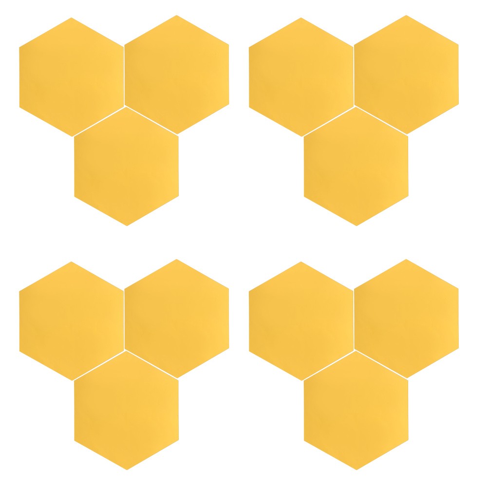 12 Pcs Acrylic Hexagonal Mirror Tiles Self Adhesive Wall Decals