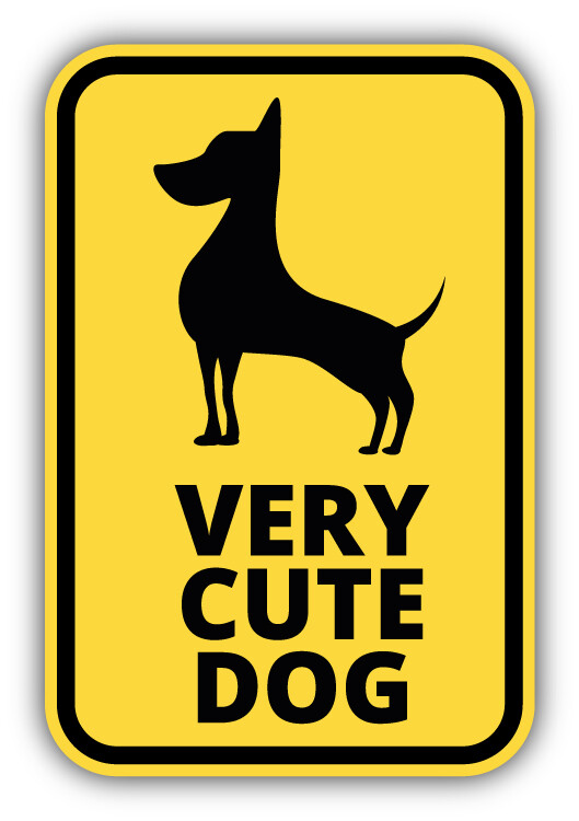 Very Cute Dog Warning Sign Car Bumper Sticker Decal