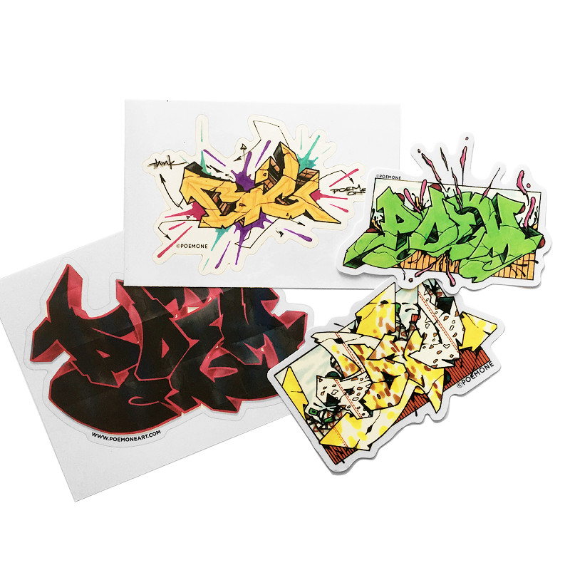 Poem Graffiti Art Sticker Pack NYC Legend Trains Walls