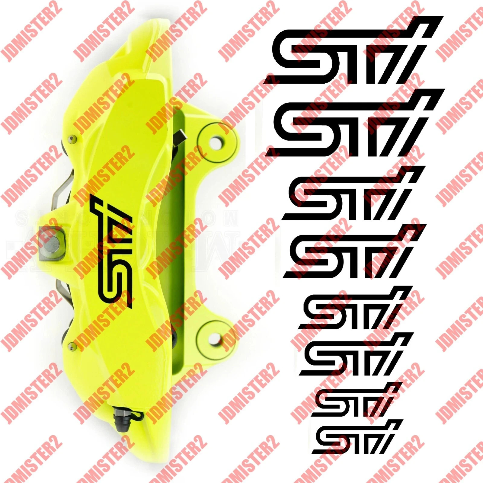 STi WRX Brake Caliper Decals Hi Temp Stickers – 8 Decals FAST SHIPPING!