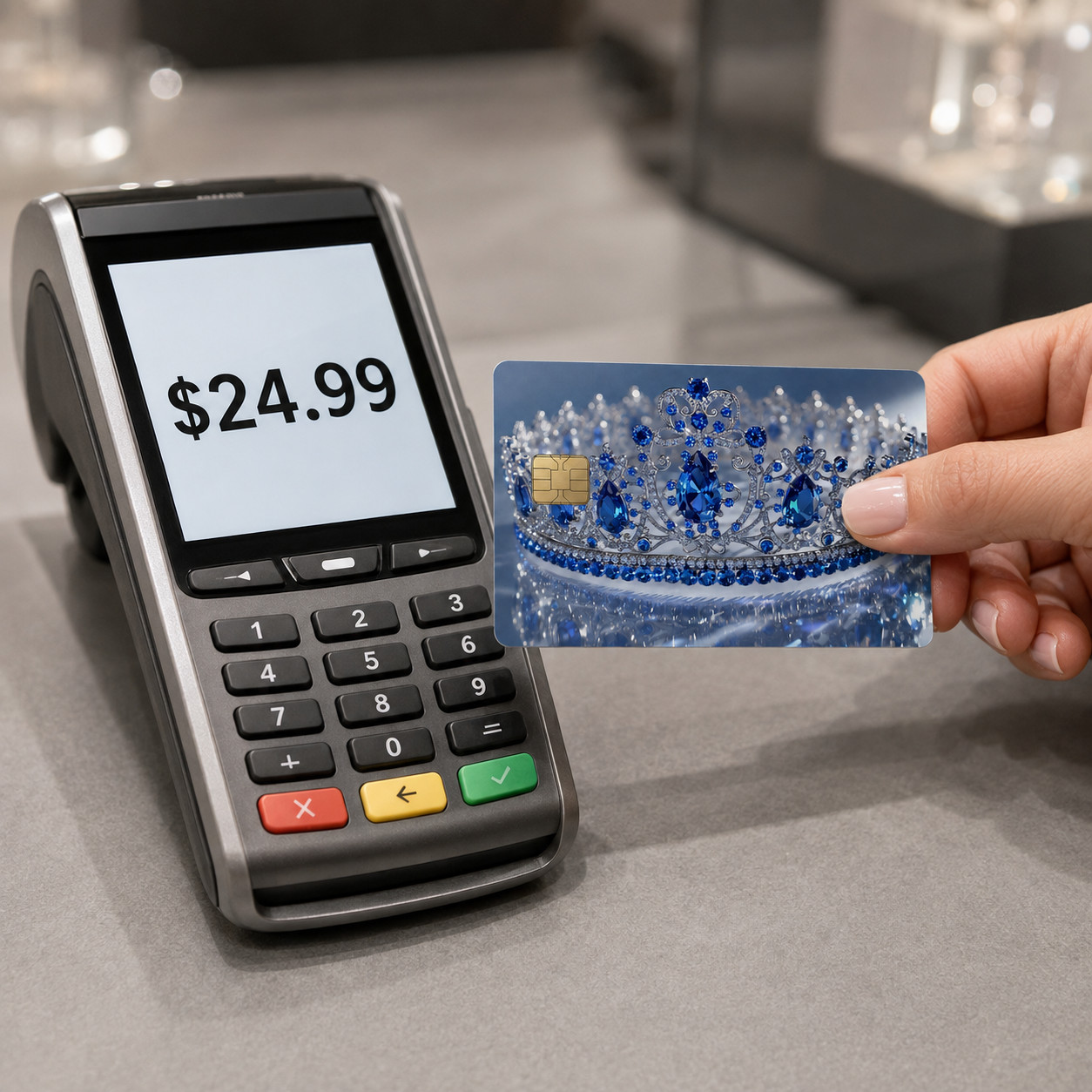 Sapphire Sovereign Royal Crown Luxury Design Debit Card Credit Card Skin