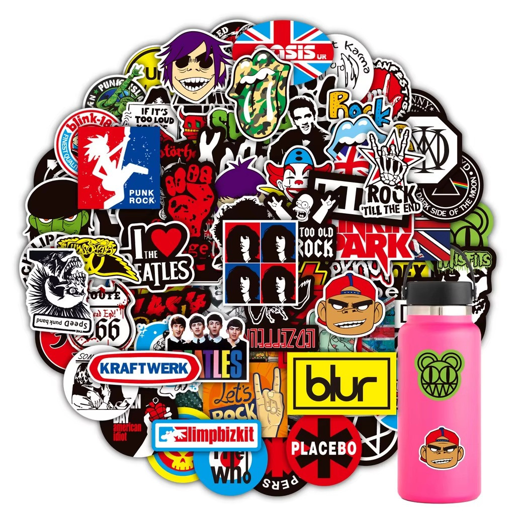100PCS Rock Band Stickers Lot Punk Music Heavy Metal Bands Sticker Decal