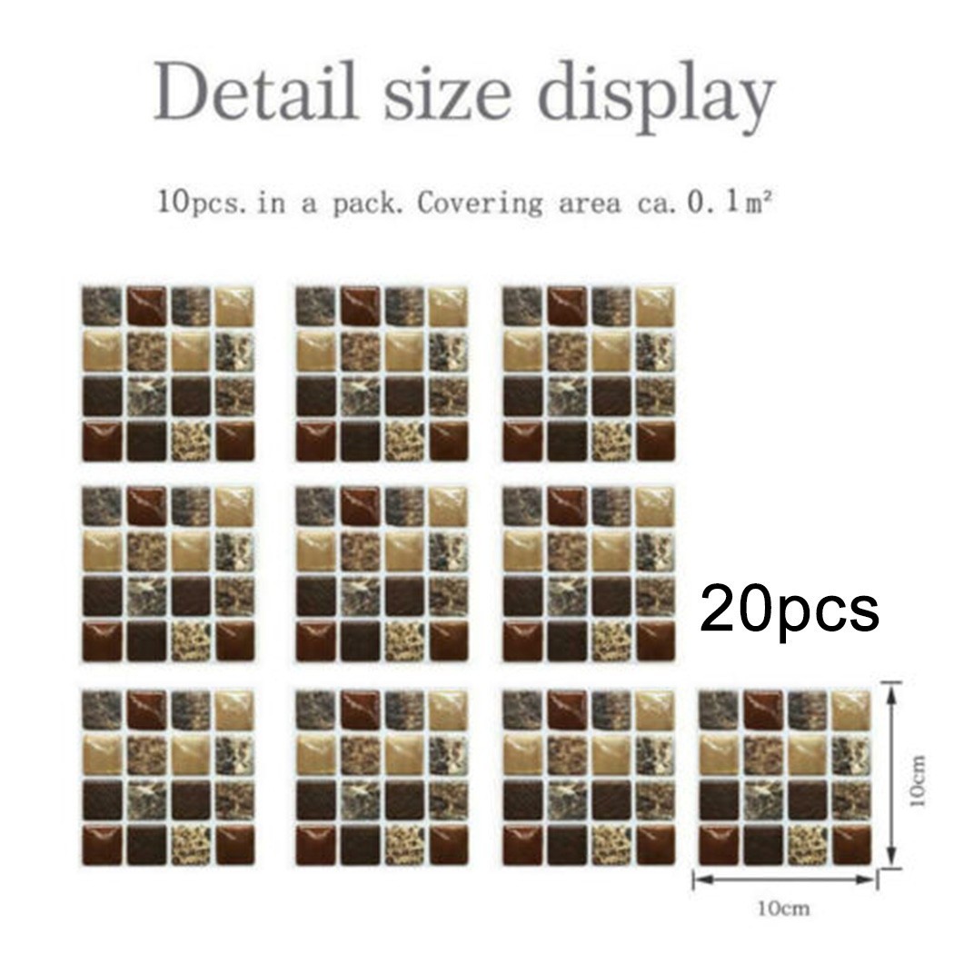 Tile Tile Wall Stickers Moisture-proof Mosaic Tile Portable 10*10cm Mosaic