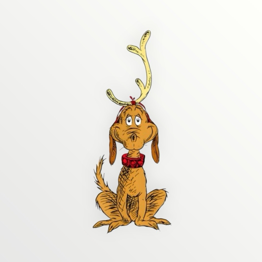 Max the Dog Grinch Who Stole Christmas 3” Inch Waterproof Vinyl Sticker Decal