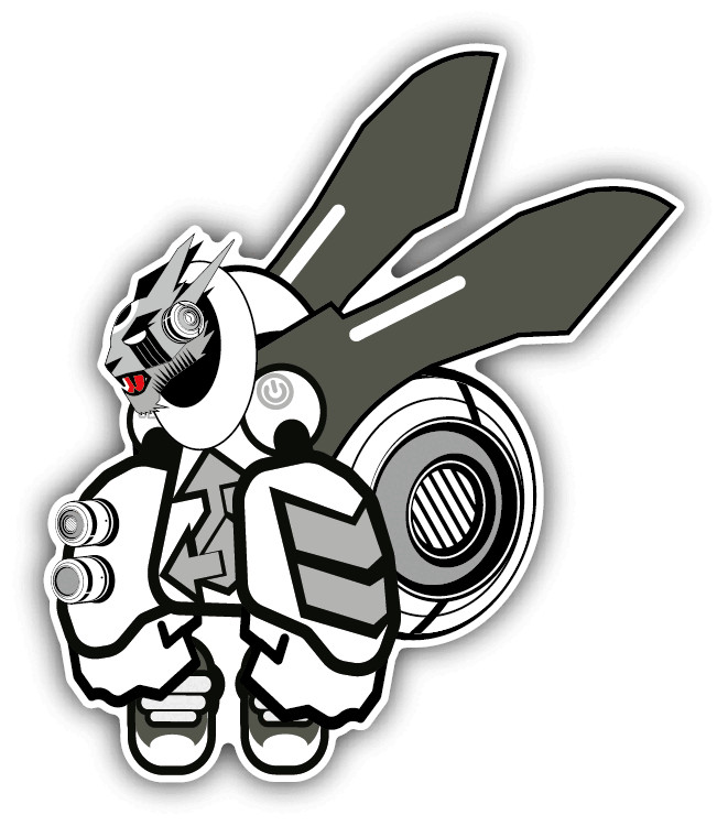 Robot Car Bumper Sticker Decal