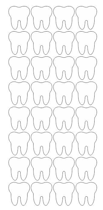 White Tooth Stickers Sticker 1″ DC13-010