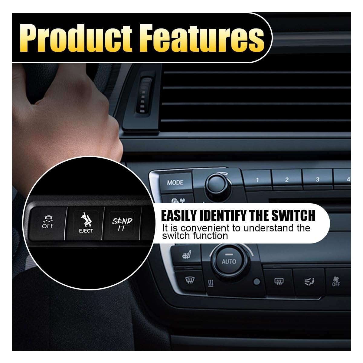 Novelty Stickers Labels for Car or Truck Unused Button, Stickers Decal for Truck