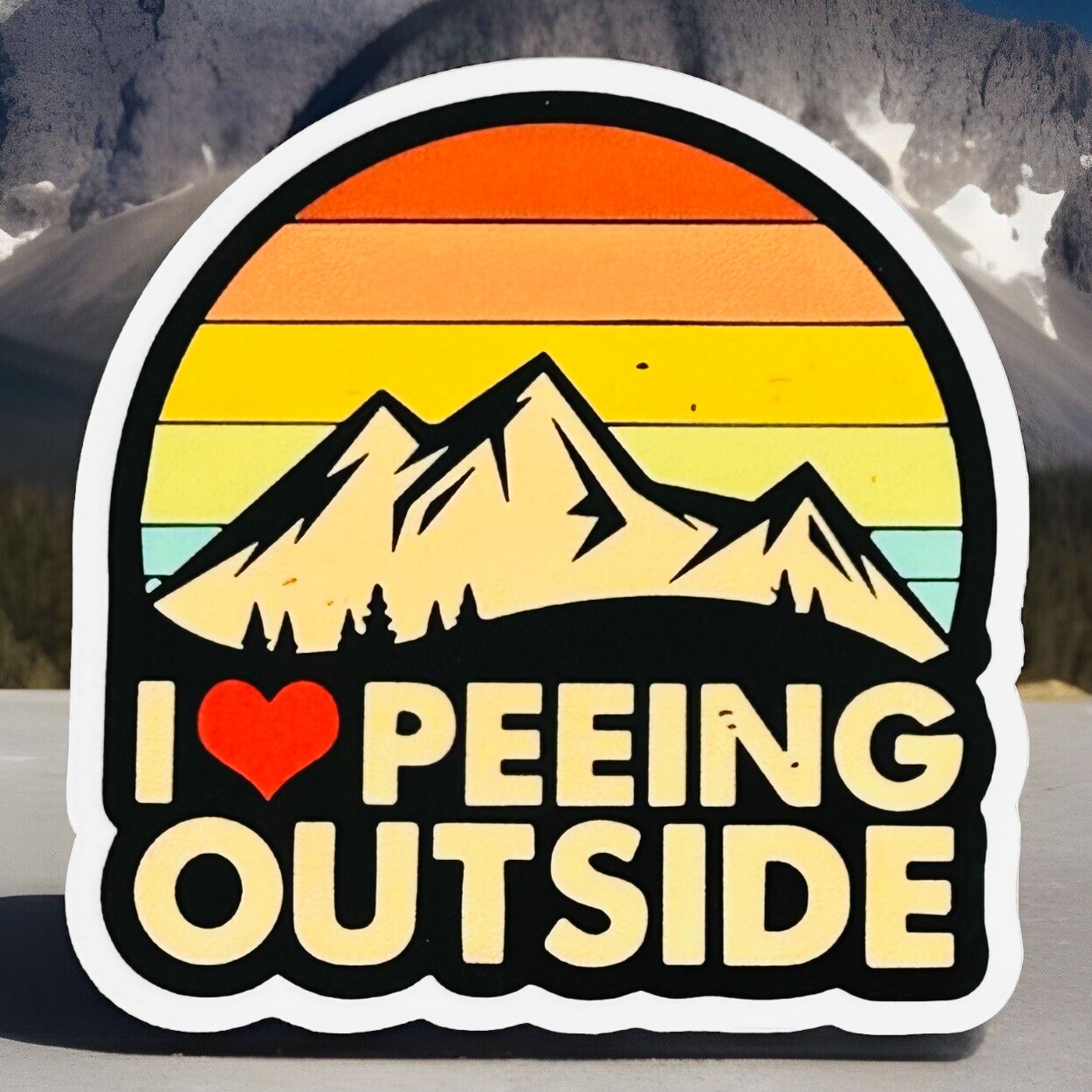 I Love Peeing Outside Sticker Camping Hiking Outdoors Adventure Gift 3” Vinyl