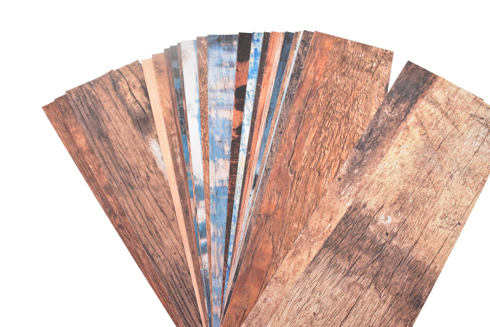 New PE Strip Wood Look Thickened Sticker 4x20in Wall Decor Panels 24 Sheets