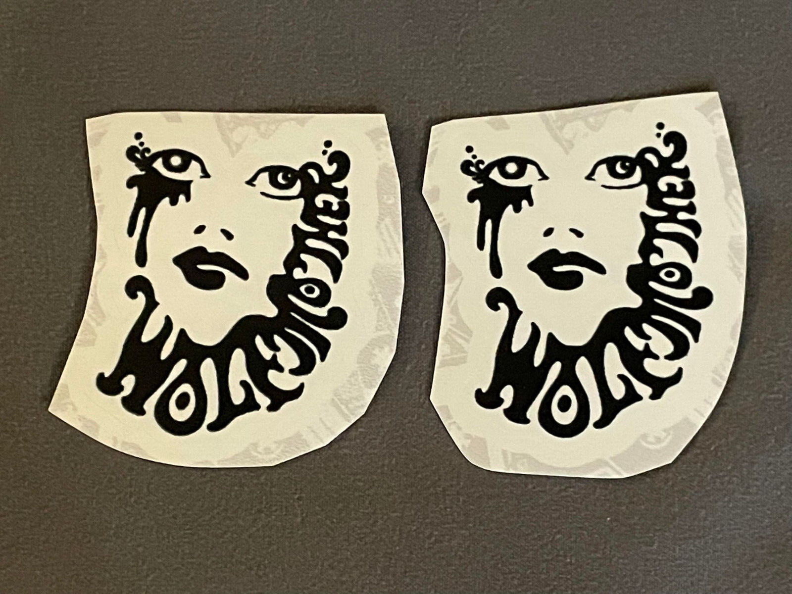 Lot of 2 WOLFMOTHER 1 1/4″ x 1 3/4″ Band Logo Stickers FAST! FREE SHIP!
