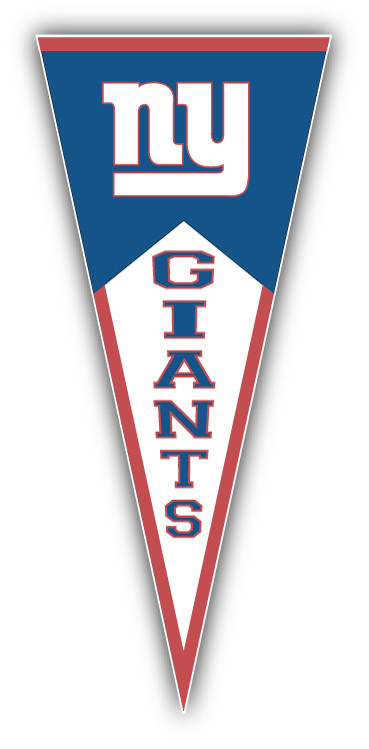 New York Giants NFL Football Pennant Car Bumper Sticker – 3», 5», 6» or 8»