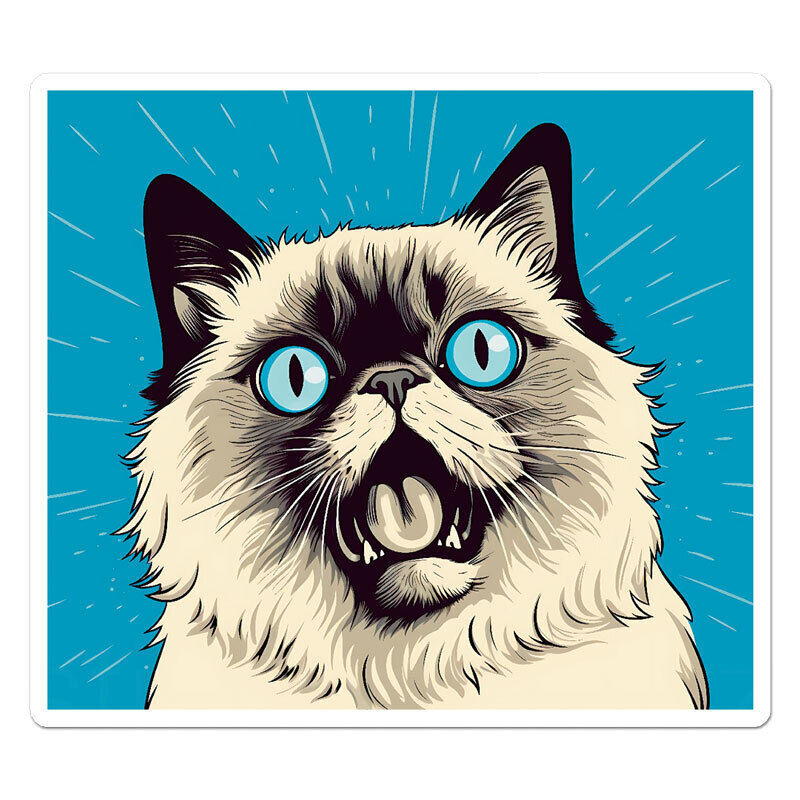 Popart Himalayan Cat Sticker Decal
