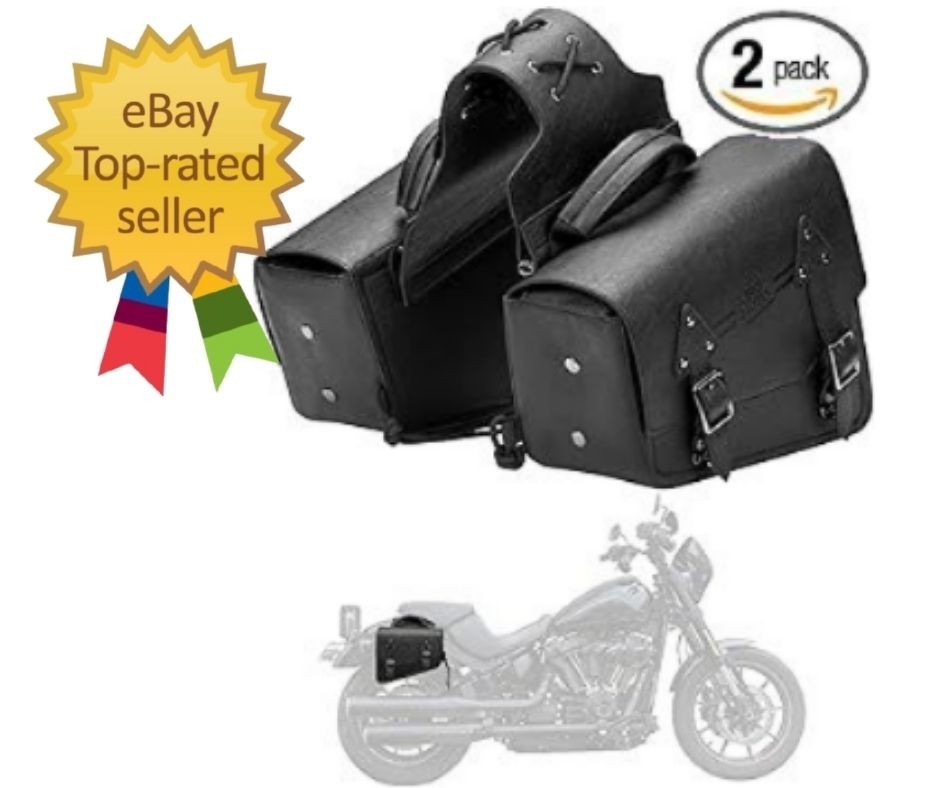 Motorcycle Saddlebags Leather Side Bags 12L Compatible with Sportster 883 1200 S