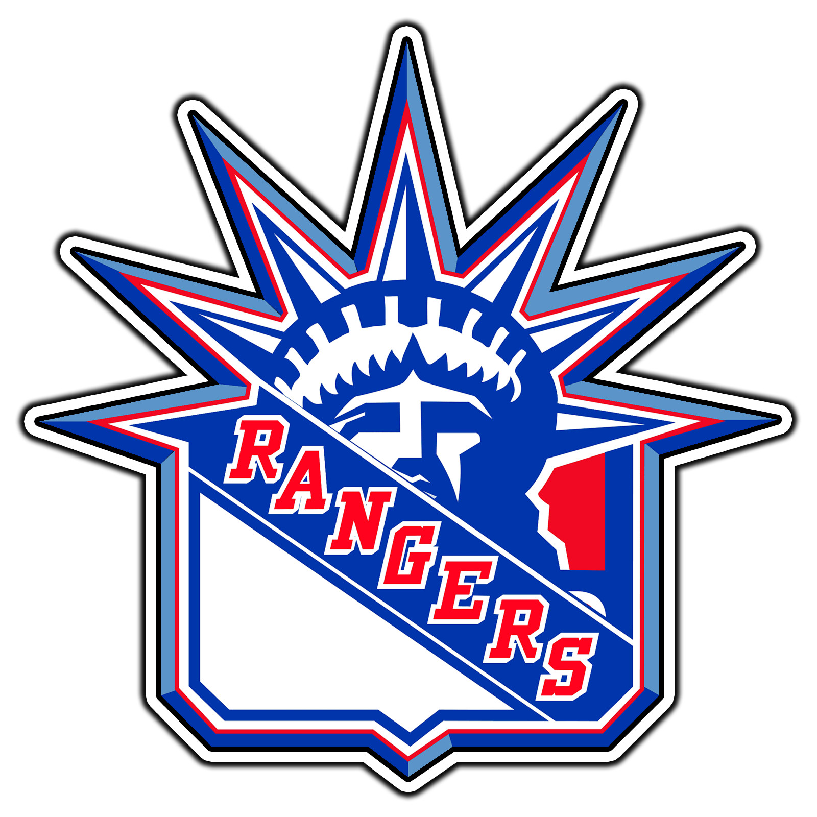 New York Rangers Logo #6 Hockey Fan Sticker Waterproof Vinyl Decal Die-Cut