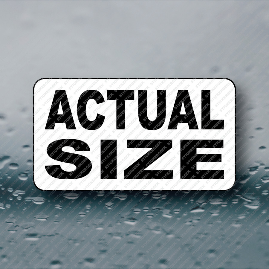 ACTUAL SIZE sticker label tumbler gag prank joke 25-250pcs bulk pack