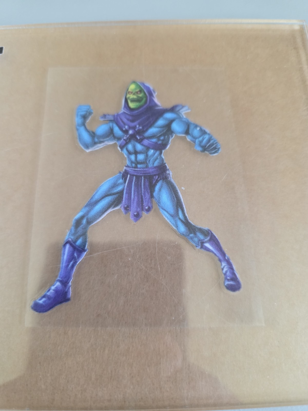 Skeletor Retro Cartoon Vintage UV DTF Raised Decal Sticker Waterproof 3in