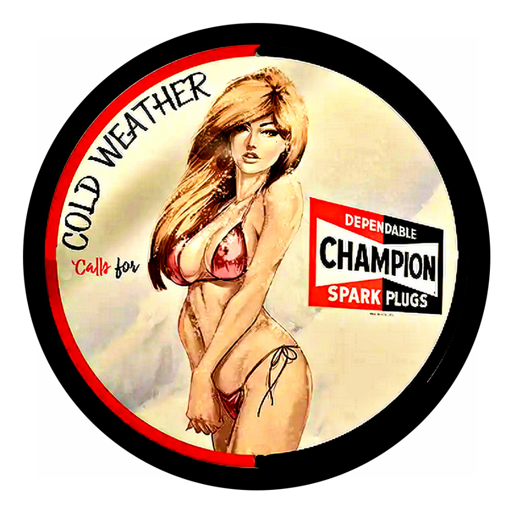 Champion Spark Plug Decal/Sticker/Garage Sign Vintage Replicas 70’s Racing