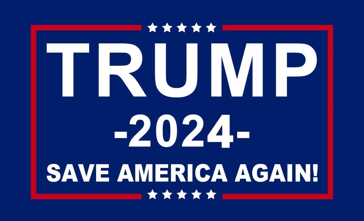 Trump 2024 Save America Again Die Cut Glossy Vinyl Sticker