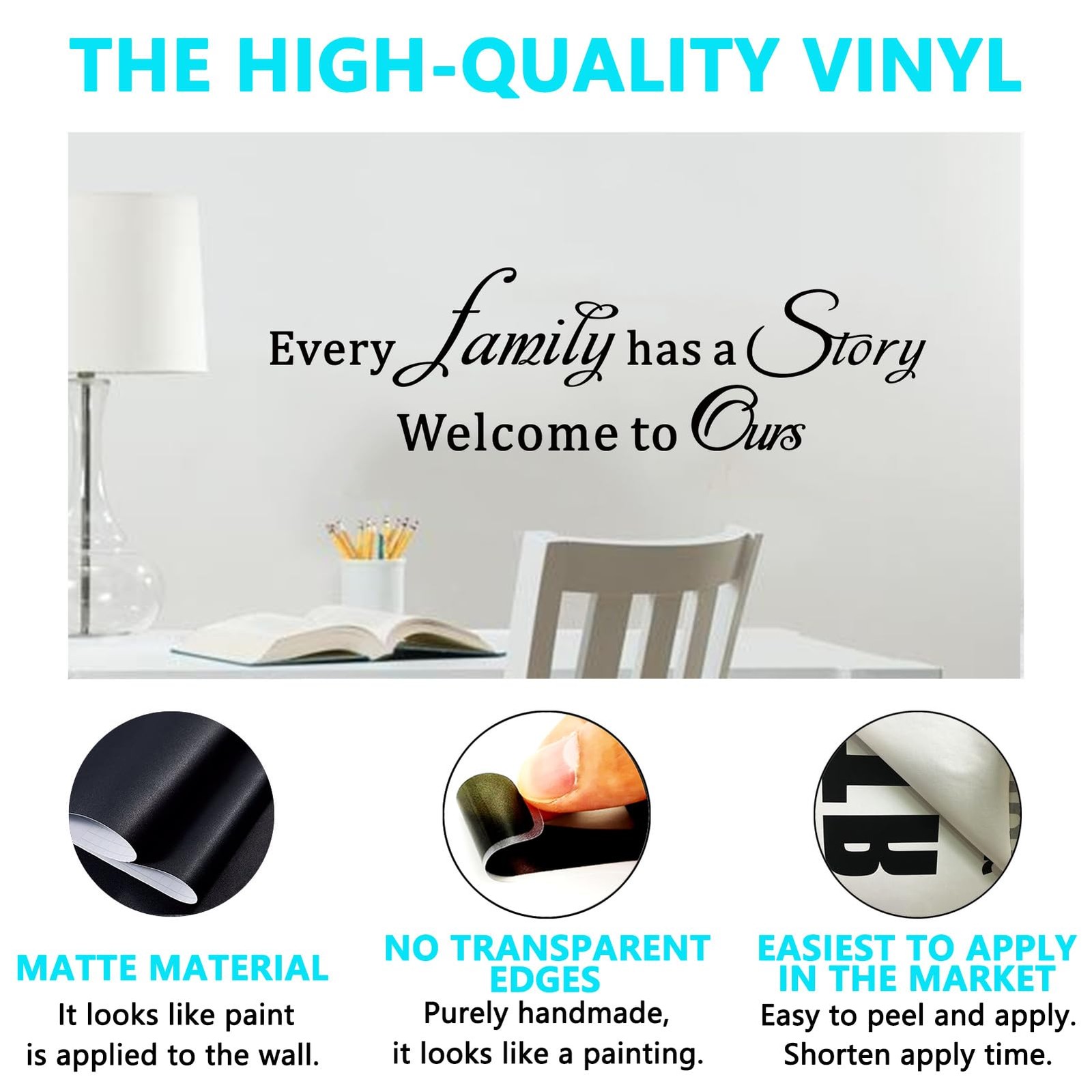 Inspirational Family Wall Stickers for Bedroom: Home Quotes Motivational Viny…