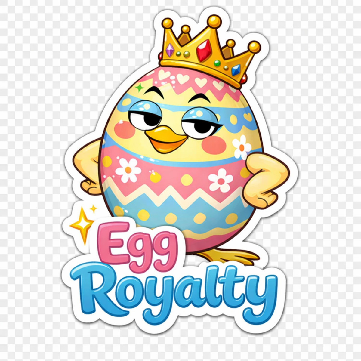 9pc Easter Sticker Pack Funny Bunny Egg Hunt Vinyl Stickers Kids Basket Fillers