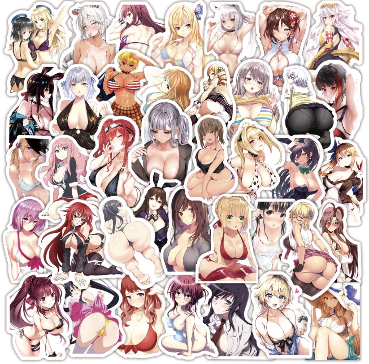 20 Random Sexy Anime Girl Stickers Waifu Decals Laptop Hydro Yeti Free Shipping!