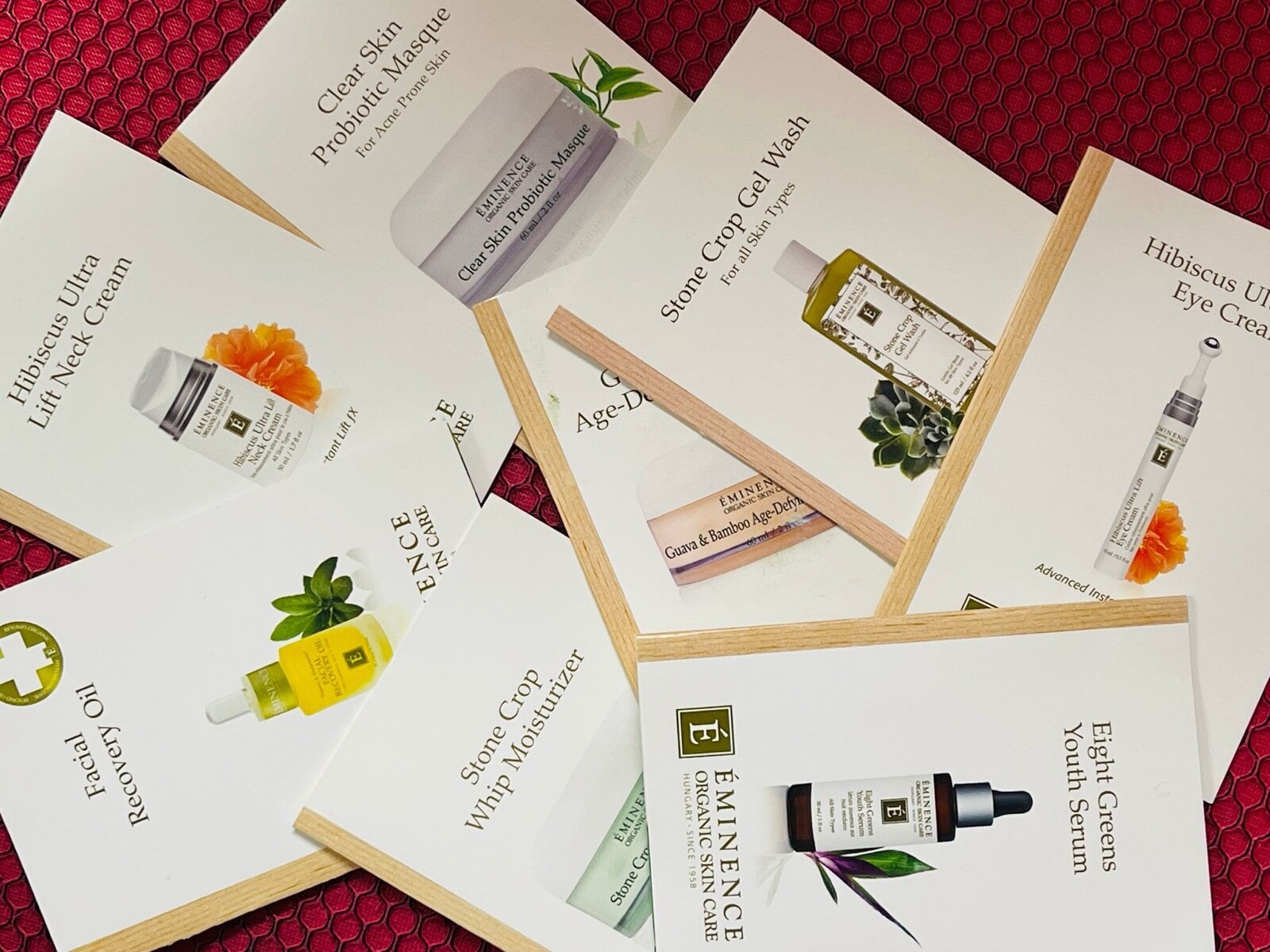 Eminence Organic Skincare Sample Cards [ LOT of 2 ] Pick Your Samples * READ *