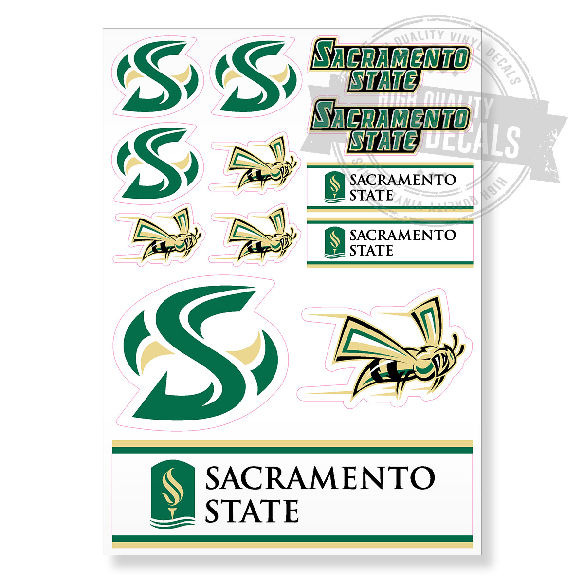 Sacramento State University NCAA A4 High Quality Printed Vinyl Decal Sticker