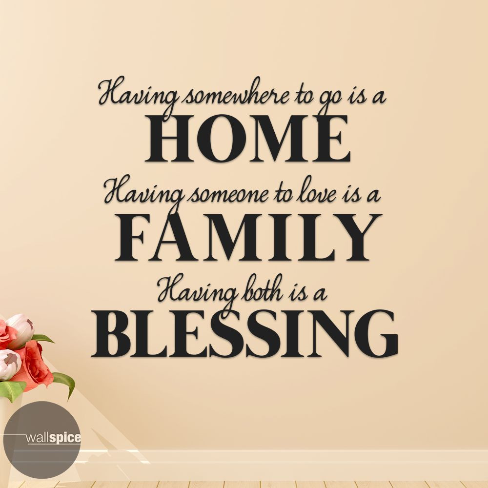 Home Family Blessing Vinyl Wall Decal Sticker