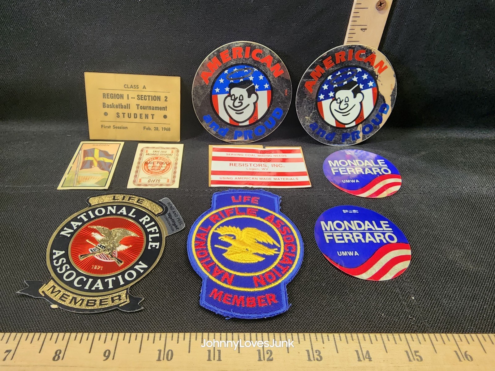 Vintage Sticker Lot Mixed Good Sam Political NRA New Vinyl Top Quality