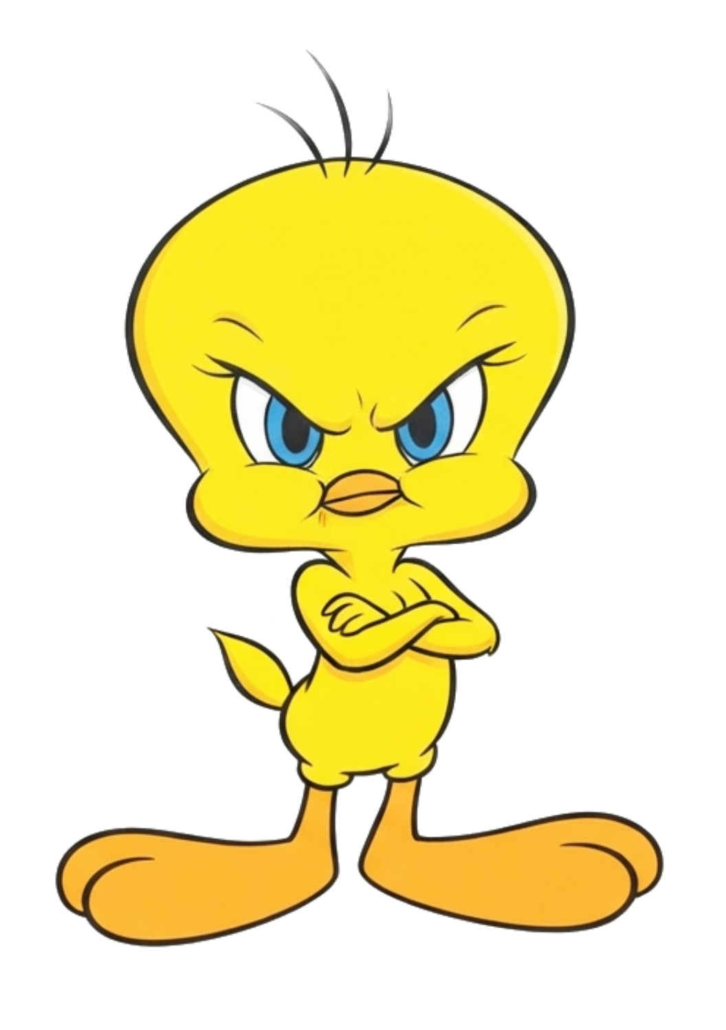 Tweety Bird Seriously Annoyed Expression Vinyl Sticker Looney Tunes Cartoon