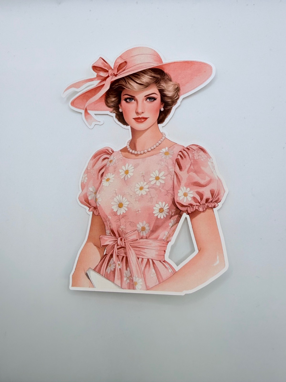 Brand New Gorgeous Princess Diana in Pink Sticker 3″ by 4.5″