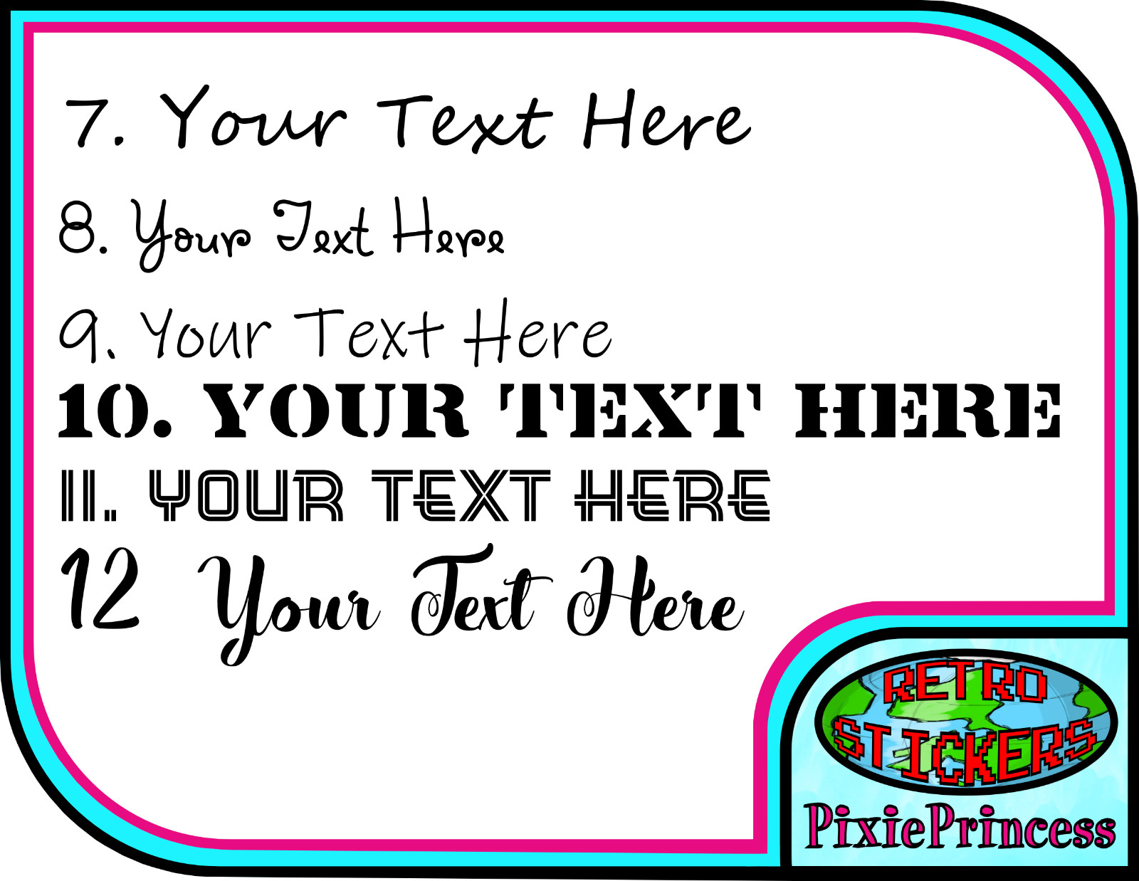 Advertising Business Sticker Custom Wall Vinyl Decal Design Your Own Logo Quote
