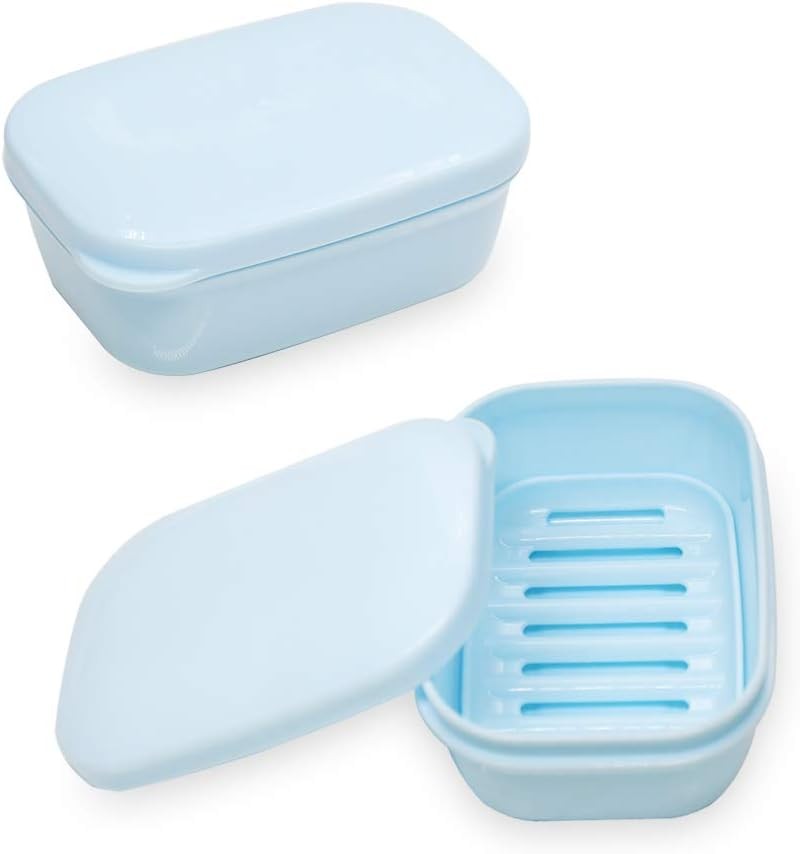 Soap Dish Soap Box Soap Holder 2 Pack Soap Container Shower Waterproof Portable