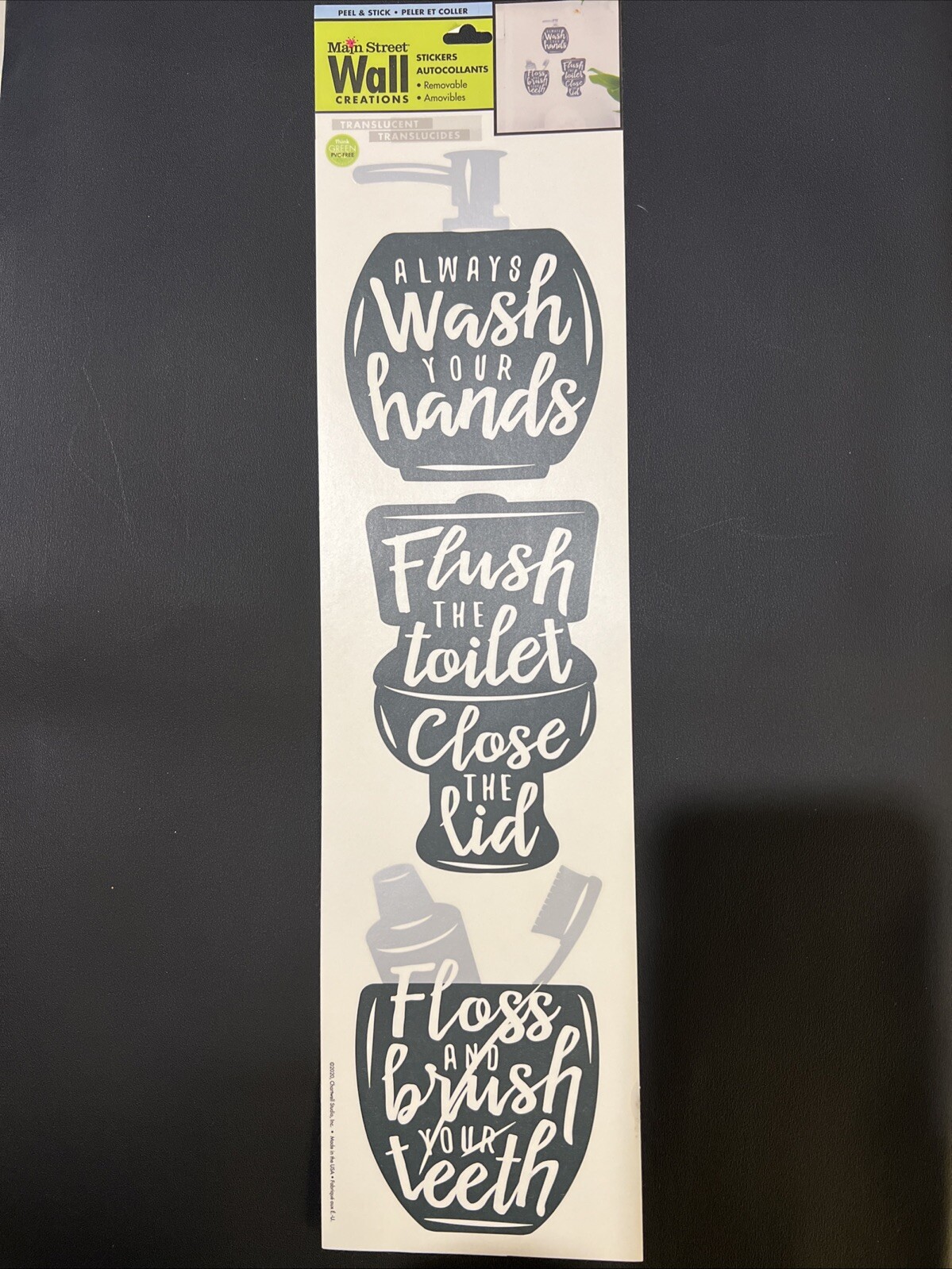 Main Street Wall Creations Stickers «Bathroom Rules» – SKU 311105, New