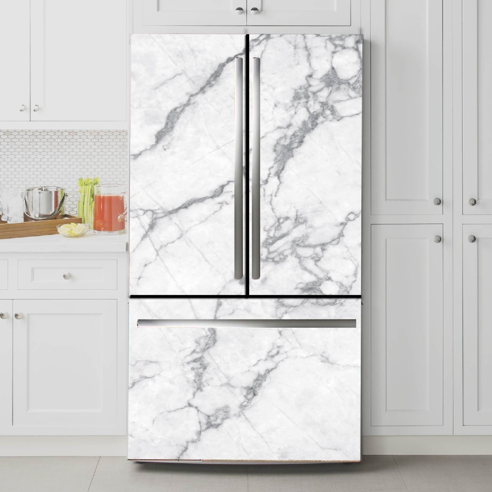 Peel and Stick Fridge Wrap Vinyl Refrigerator Cover 32″ x 78.7″ (81x200cm)