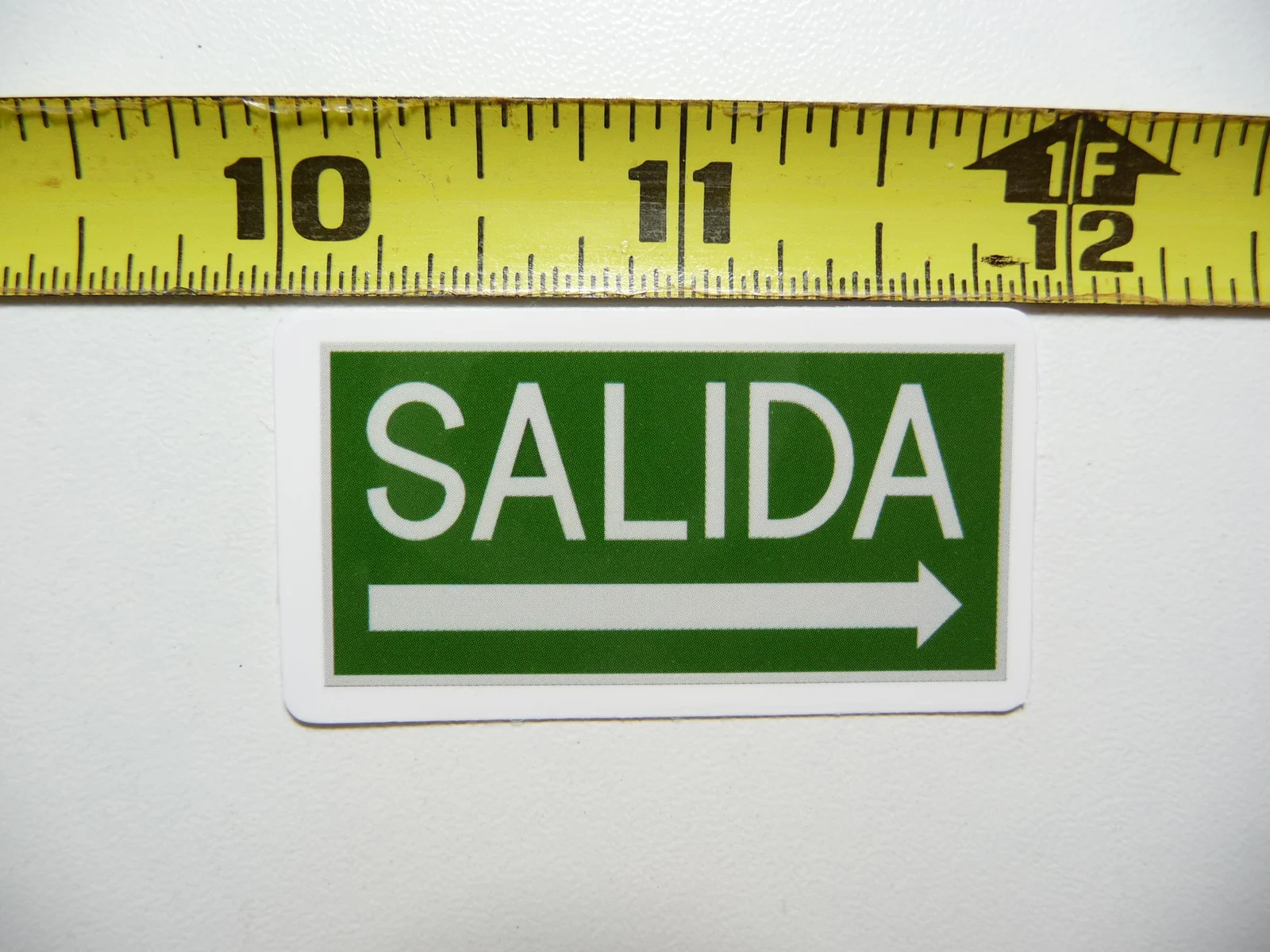 SALIDA EXIT DEPARTURE ARROW SMALL STICKER DECAL FUN FUNNY SCRAPBOOKING NOVELTY