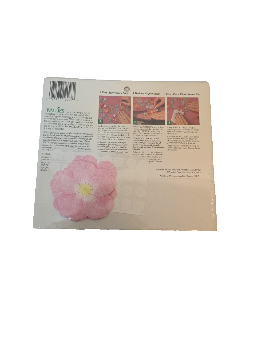 Wallies Pre-Pasted Wallpaper Cutouts #12028 25 Small Pink Rose Wall Borders