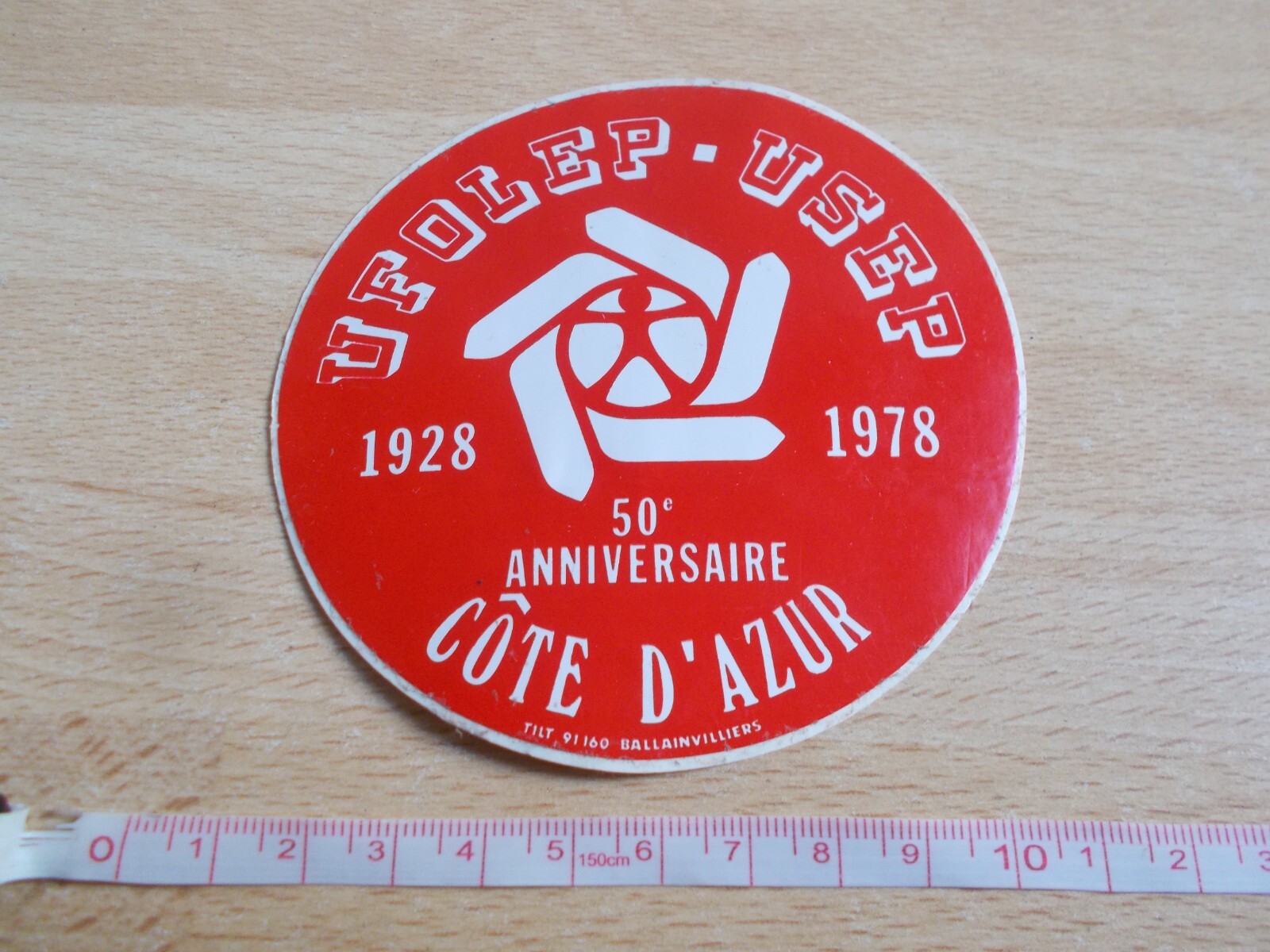 Sticker Ufolep – Usep – Side / Coast French Riviera – 50e Birthday – 1928-1978