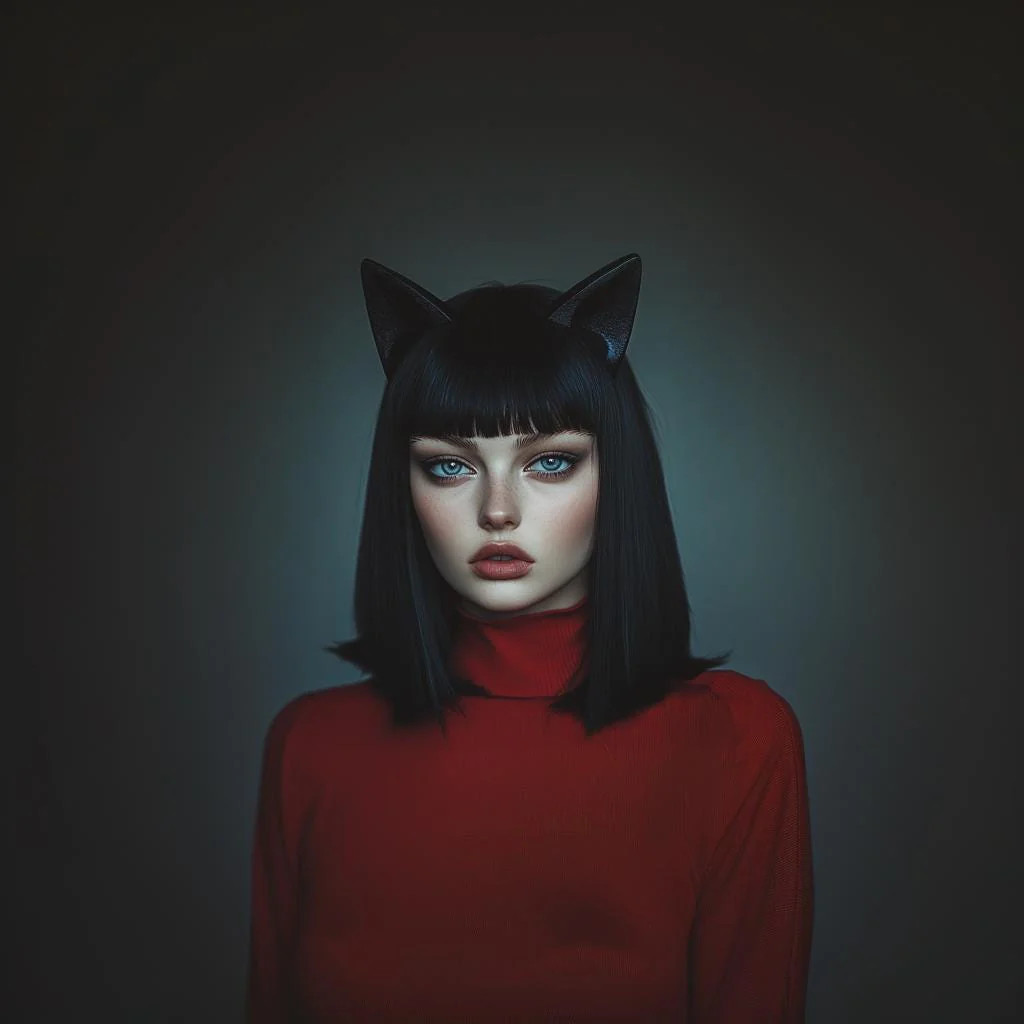 3D Printed Gothic Cat Ears Headband