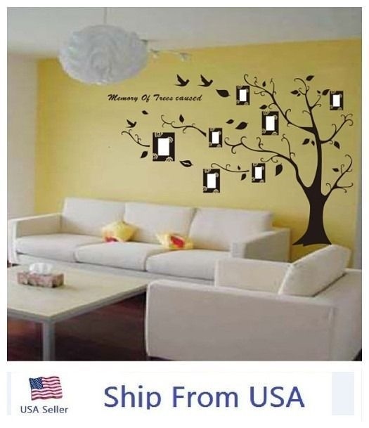67»x83» Tree Family Frame Photo Wall Stickers Removable Decal Vinyl Art Mural