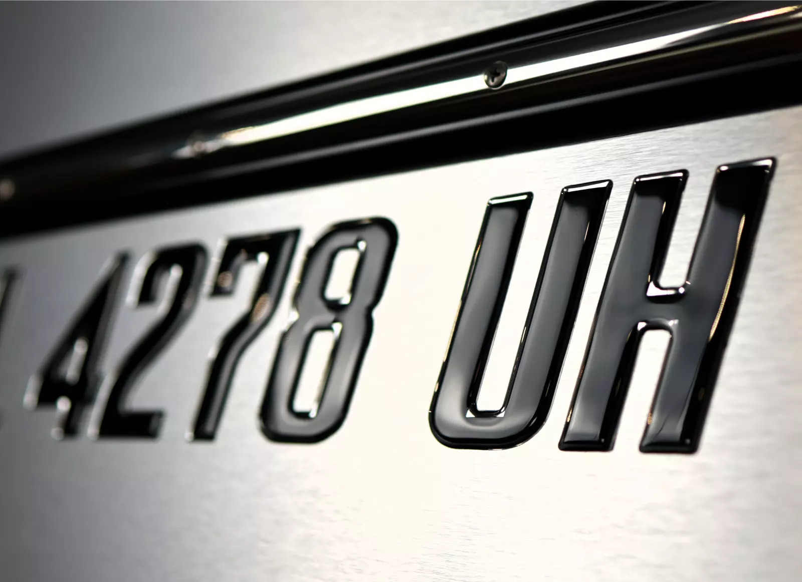 Boat Registration Numbers 3D Domed Raised Decals Black Chrome Trim Marine Grade