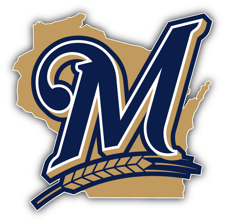 Milwaukee Brewers MLB Baseball Sport Logo Car Bumper Sticker Decal «SIZES»