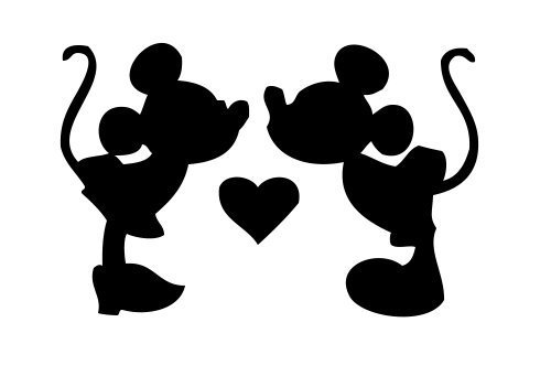 Mickey And Minnie Mouse Kissing Car Truck Vinyl Decal Sticker 7″