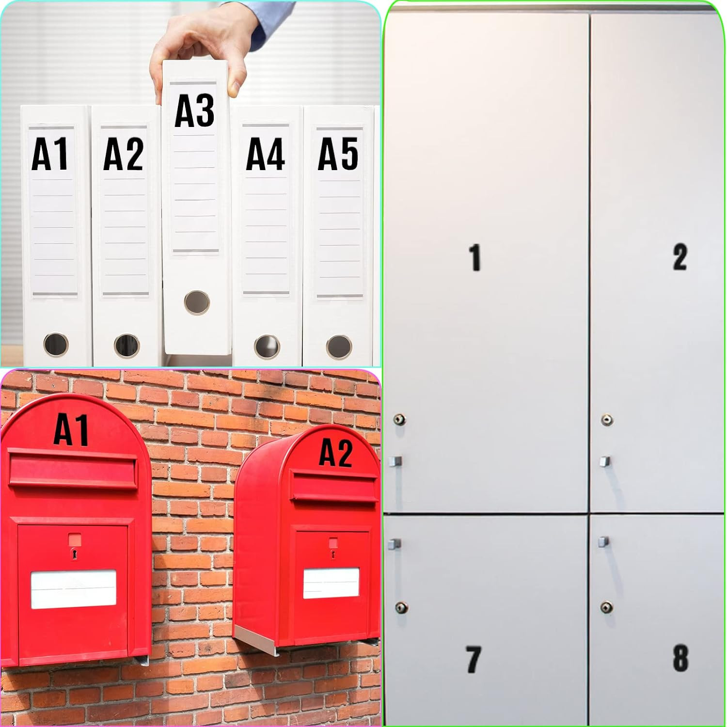 810 Piece 10 Sheet Letter Stickers – Self Adhesive Vinyl Waterproof Mailbox Numb