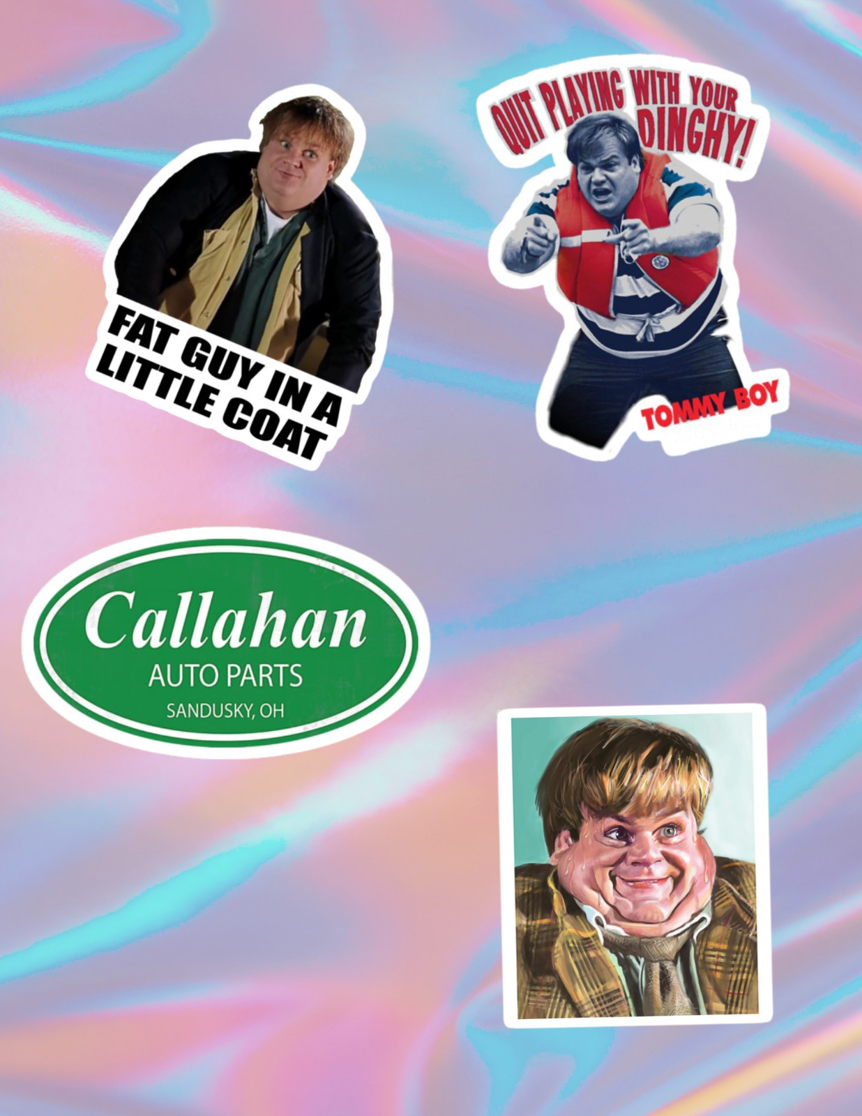 Tommy Boy 90s Movie 4pc Sticker Pack