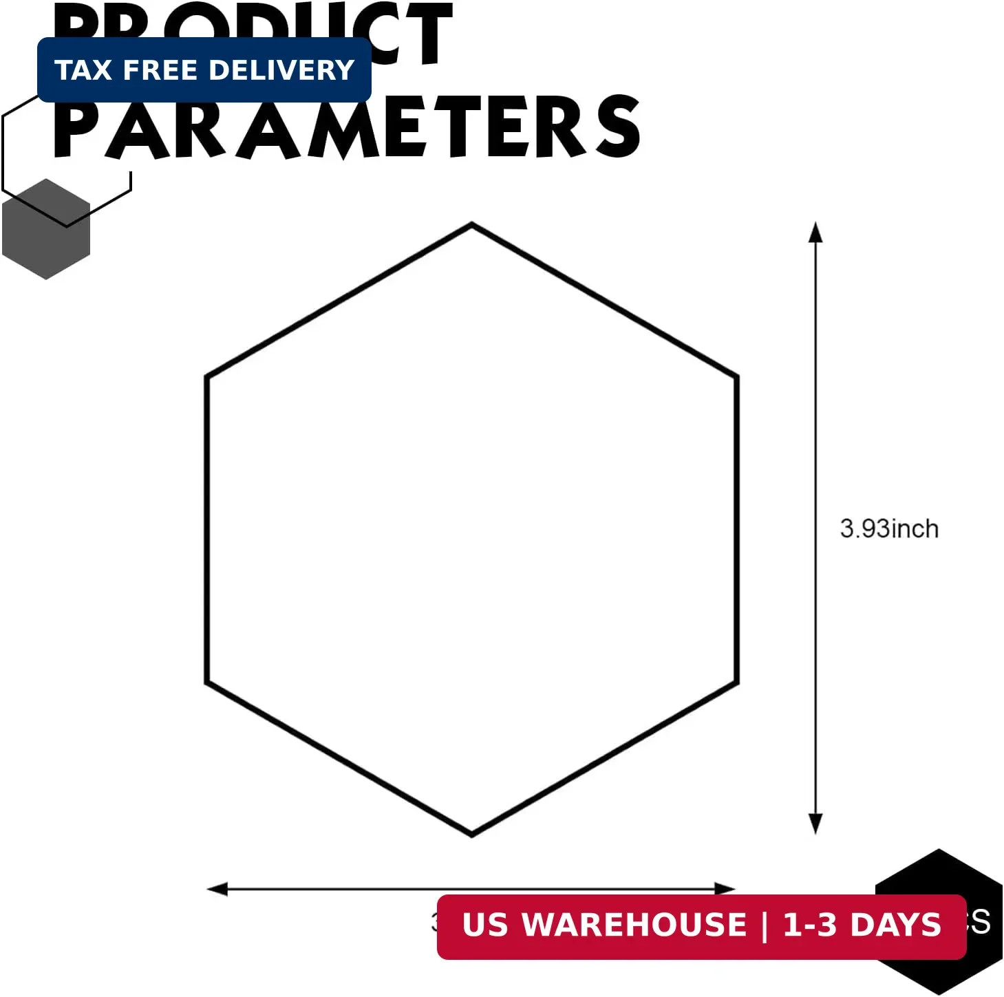 30 PCS Car Honeycomb Graphics Stickers, 3.31″ x 3.94″ Reflective Hexagonal Graph