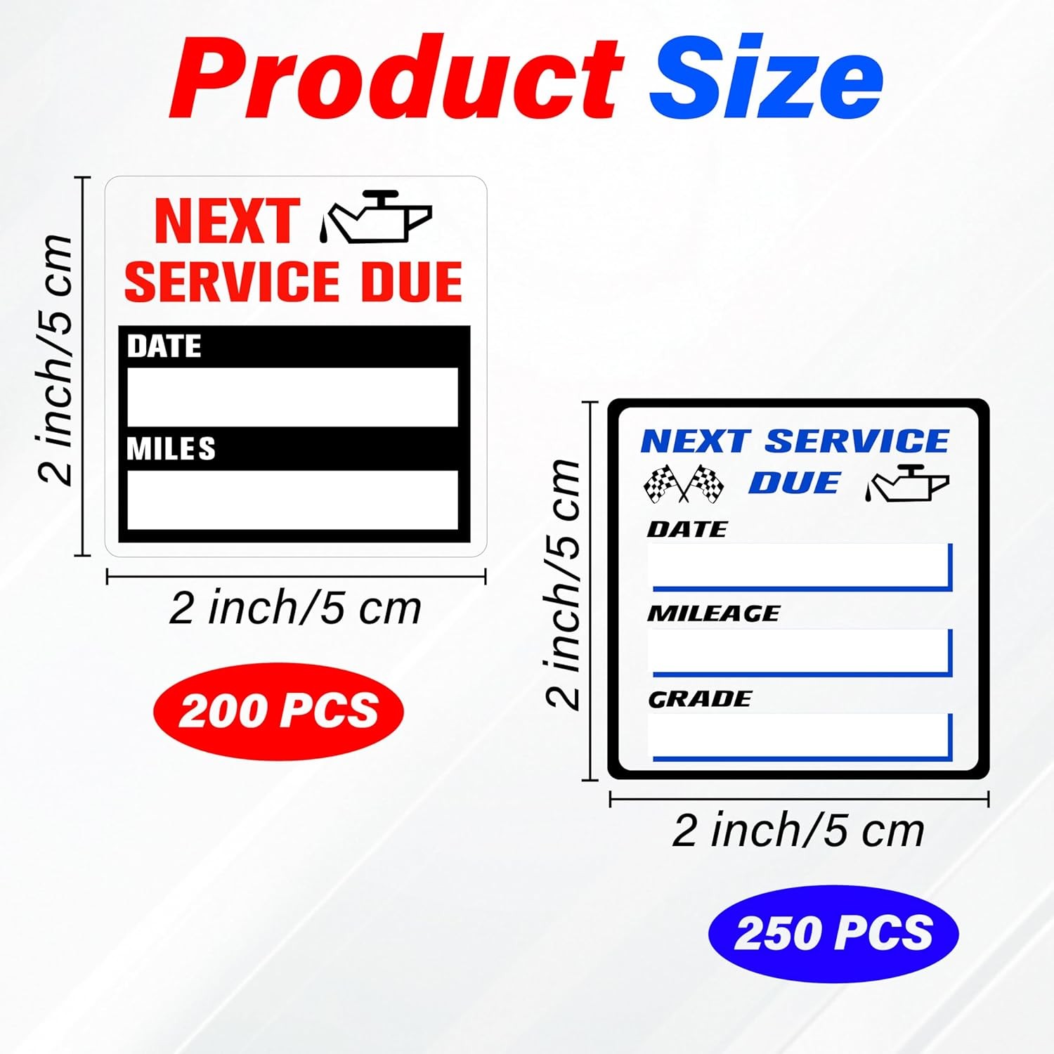 450 PCS Oil Change Stickers for Windshield, 2 Rolls Custom Oil Change Sticker…