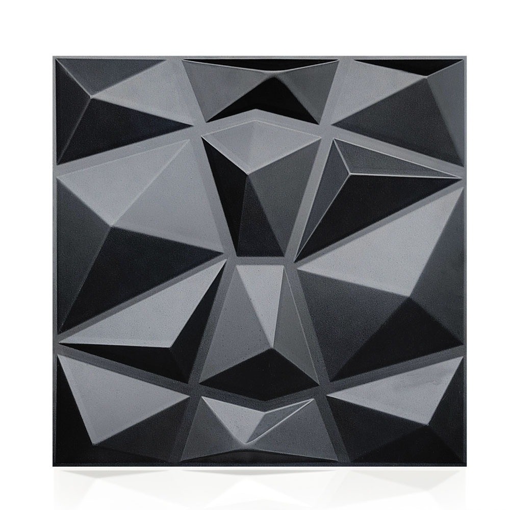 11.8″x11.8″ Decorative 3D Wall Panels Diamond PVC Interior Wall Décor 10/20 Pack