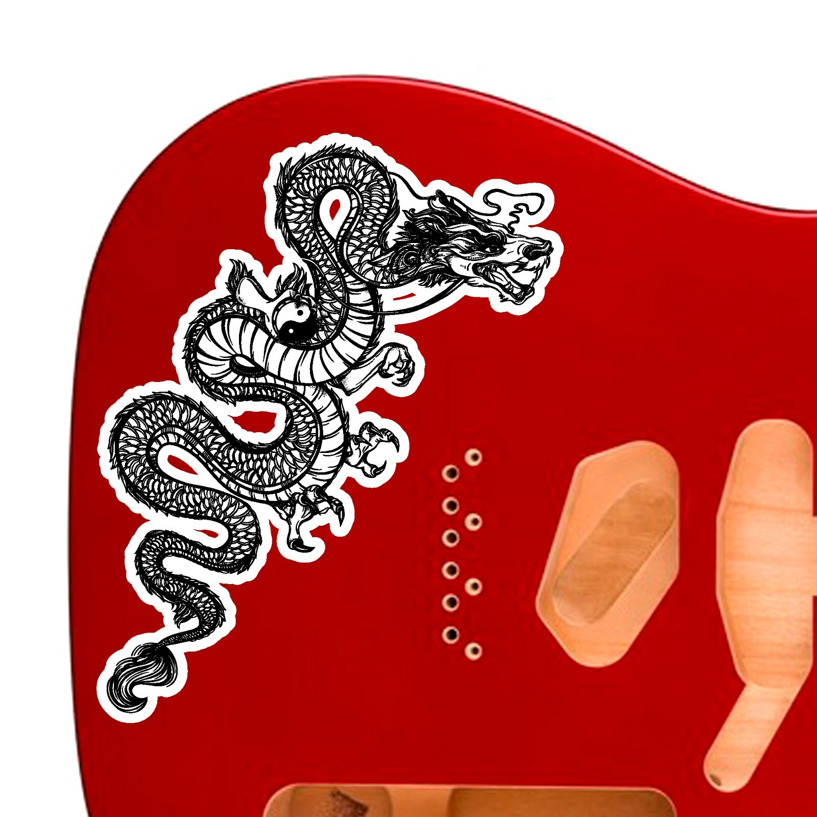 Pro Custom ‘THE DRAGON’ Guitar Decal Sticker Fits All Guitars 3 Colour Options